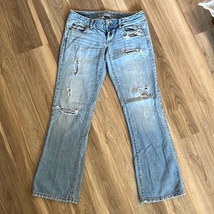 AE favorite Boyfriend jeans, light wash